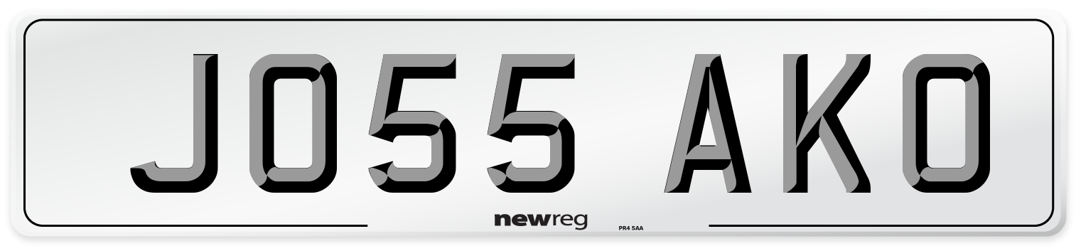 JO55 AKO Number Plate from New Reg